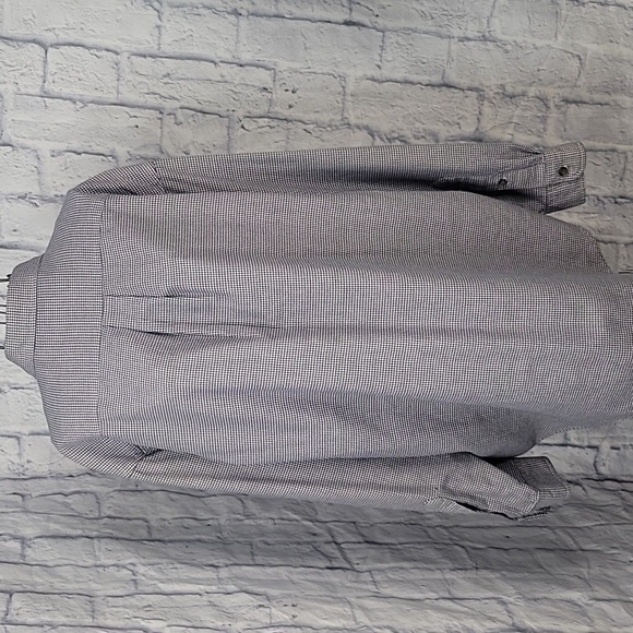 ALEXANDER JULIAN COLOURS Blue and White Checkered Button Down‎ Men's Shirt Large - Picture 7 of 9